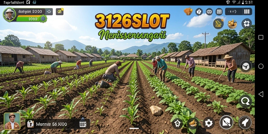Tampilan visual yang menarik dari gameplay Farming di 3126SLOT.