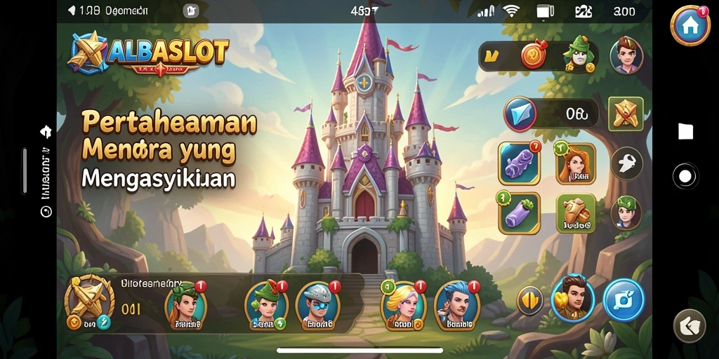 Screenshot gameplay ALBASLOT yang menunjukkan aksi Tower Defense yang seru.