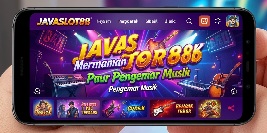 Tampilan gameplay JAVASLOT88 dengan suasana musik yang menyenangkan.
