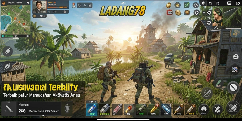 Tampilan antarmuka utama aplikasi LADANG78 yang intuitif dan modern.