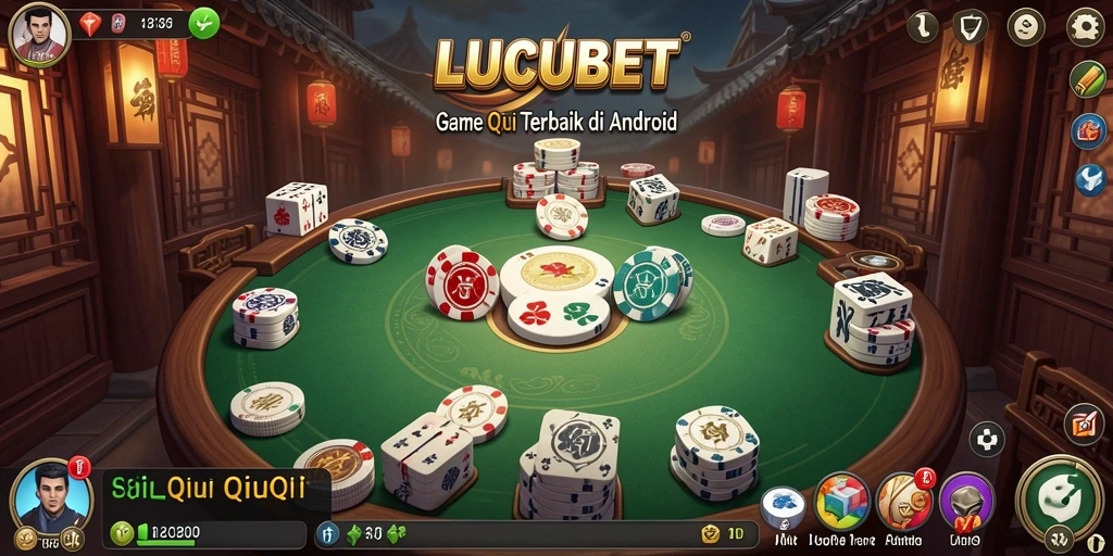 Screenshot gameplay LUCUBET menampilkan pertandingan QiuQiu yang seru.