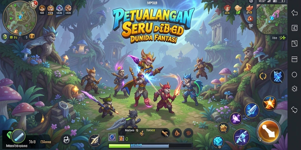 Menampilkan gameplay seru di dunia fantasi MPO08.