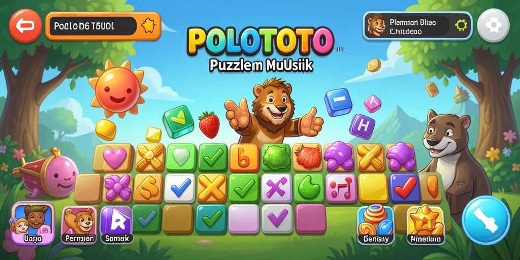Tampilan gameplay <strong>POLOTOTO</strong> yang menarik dan menantang.