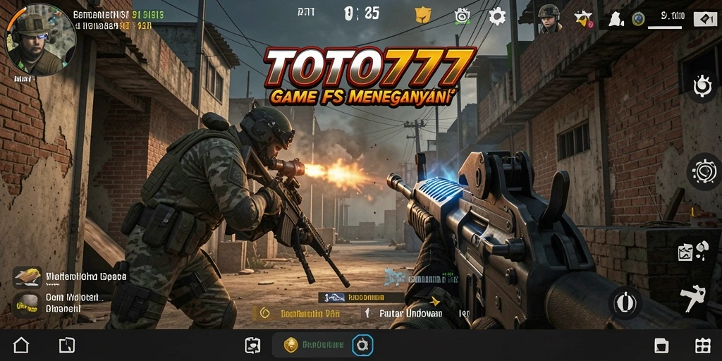 Tampilan utama gameplay TOTO777 dengan aksi tembak-menembak yang mendebarkan.