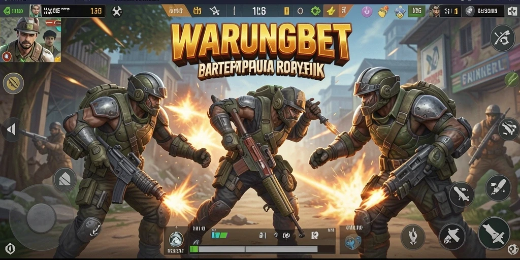 Tangkapan layar gameplay menampilkan aksi seru dalam pertempuran Battle Royale.
